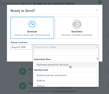 email holiday send time testing