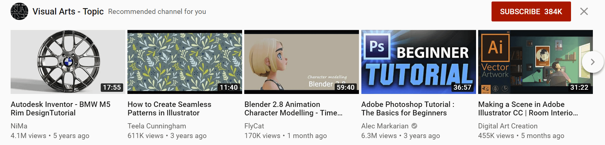 youtube network visual arts